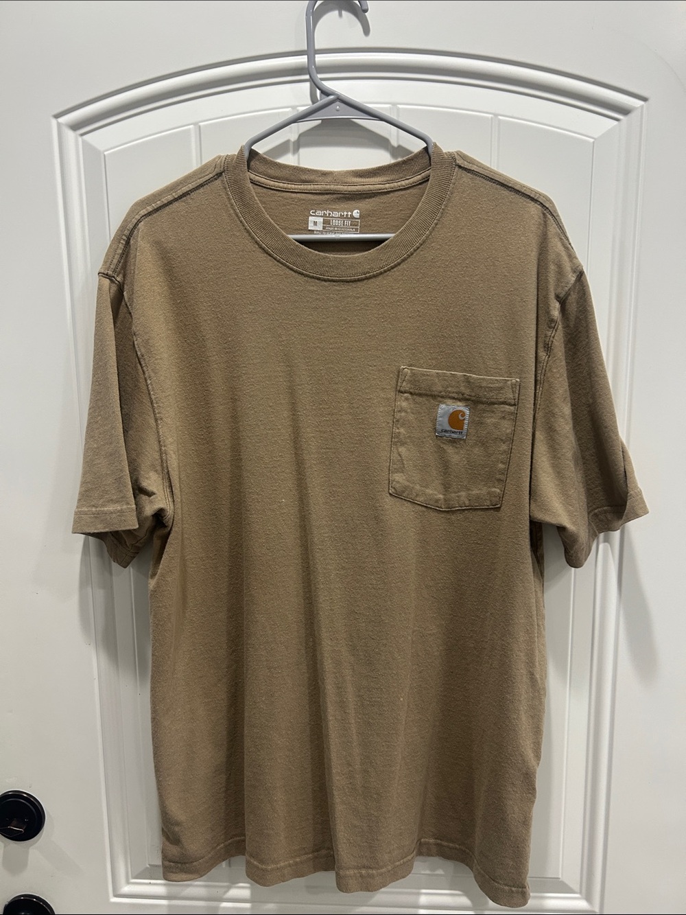 Carhartt Short-Sleeve Pocket Tee in Tan Brown